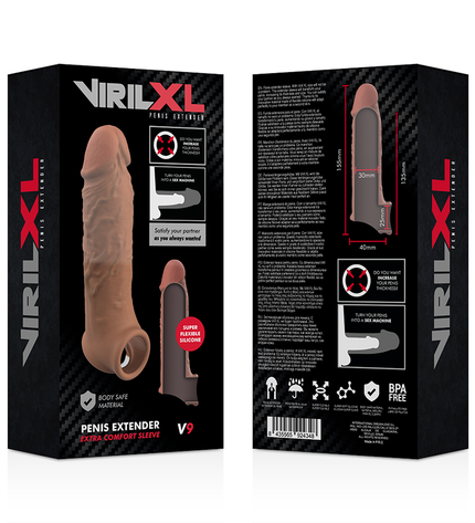 VIRILXL - EXTENSION DE PÉNIS MARRON EN SILICONE LIQUIDE V9 by VIRILXL