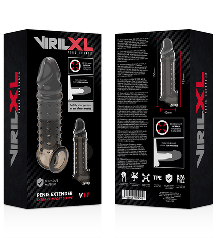 VIRILXL - EXTENSION ET GAINE DE PÉNIS V11 NOIR by VIRILXL