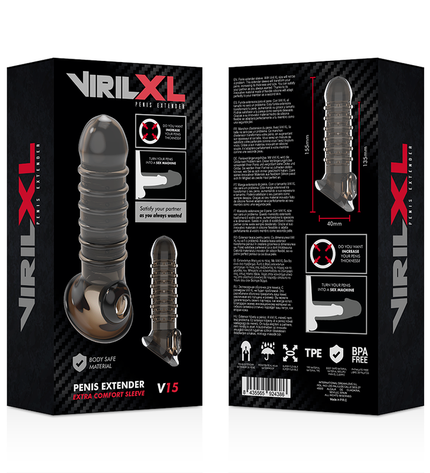 VIRILXL - EXTENSION ET GAINE DE PÉNIS V15 NOIRE by VIRILXL