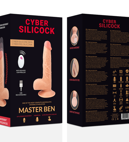 CYBER SILICOCK - TÉLÉCOMMANDE RÉALISTE MASTER BEN 23.88 CM -O- 4.3 CM - Concombre Boutique