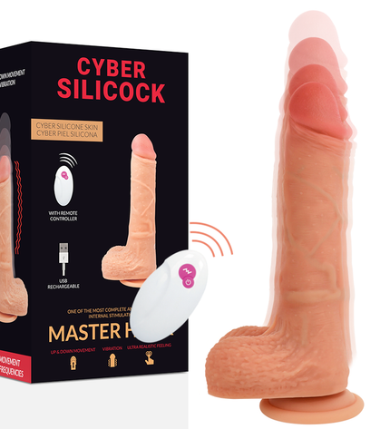 CYBER SILICOCK - TÉLÉCOMMANDE RÉALISTE MASTER HUCK 20.9 CM -O- 4 CM - Concombre Boutique