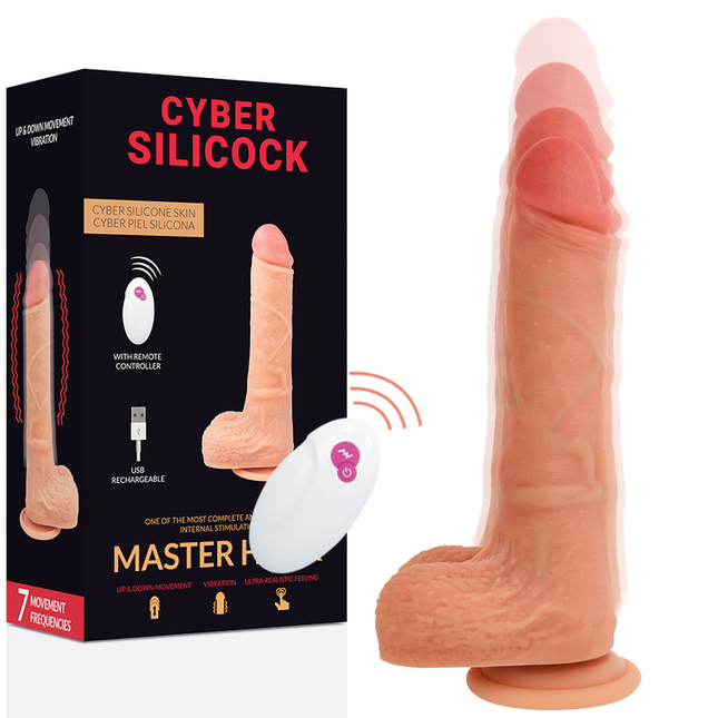 CYBER SILICOCK - TÉLÉCOMMANDE RÉALISTE MASTER HUCK 20.9 CM -O- 4 CM - Concombre Boutique