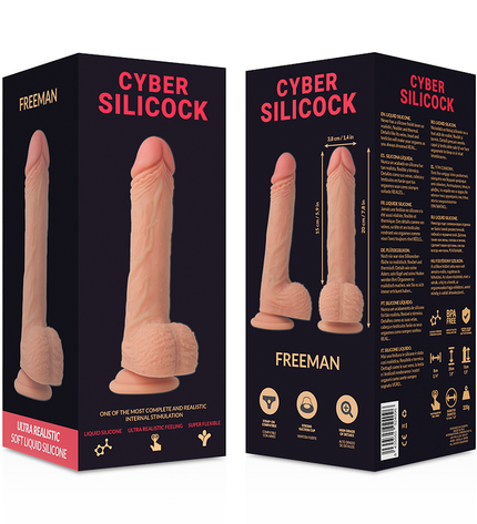 CYBER SILICOCK - FREEMAN SILICONE LIQUIDE SOUPLE ULTRA RÉALISTE 20 CM -O- 3.8 CM by CYBER SILICOCK
