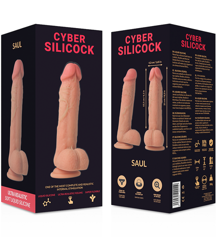 CYBER SILICOCK - SAUL SILICONE LIQUIDE SOUPLE ULTRA RÉALISTE 21 CM -O- 4.2 CM by CYBER SILICOCK