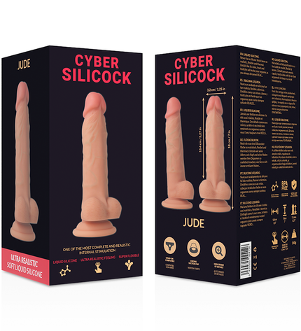 CYBER SILICOCK - JUDE SILICONE LIQUIDE SOUPLE ULTRA RÉALISTE 18 CM -O- 3.2 CM by CYBER SILICOCK
