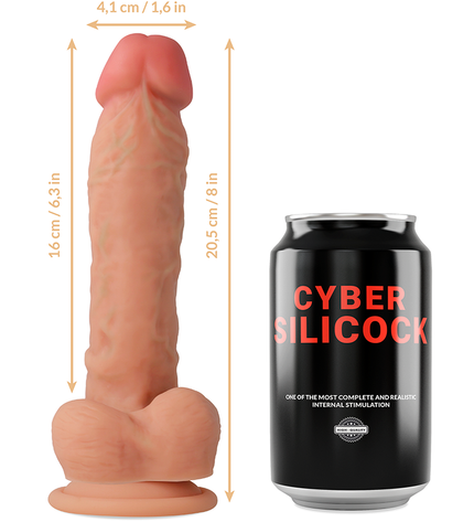 CYBER SILICOCK - STRAP-ON MAGNUS SILICONE LIQUIDE AVEC 3 ANNEAUX GRATUITS 20.5 CM -O- 4.1 CM by CYBER SILICOCK