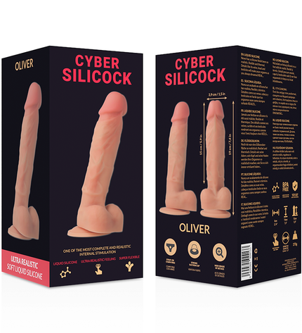 CYBER SILICOCK - STRAP-ON LIQUIDE SILICONE OLIVER AVEC 3 ANNEAUX GRATUITS 19 CM -O- 3.9 CM by CYBER SILICOCK
