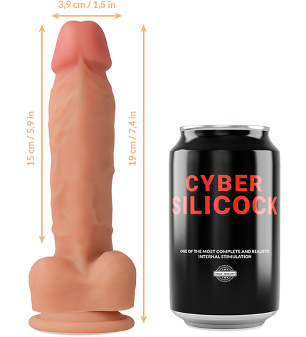 CYBER SILICOCK - STRAP-ON LIQUIDE SILICONE OLIVER AVEC 3 ANNEAUX GRATUITS 19 CM -O- 3.9 CM by CYBER SILICOCK