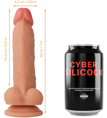 CYBER SILICOCK - STRAP-ON JUDE SILICONE LIQUIDE AVEC 3 ANNEAUX GRATUITS 18 CM -O- 3.2 CM by CYBER SILICOCK