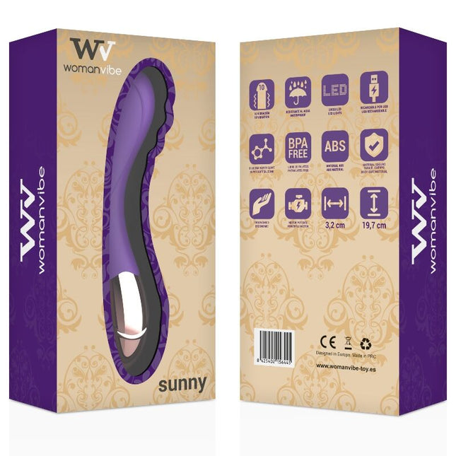 WOMANVIBE - VIBRATEUR RECHARGEABLE EN SILICONE SUNNY - Concombre Boutique