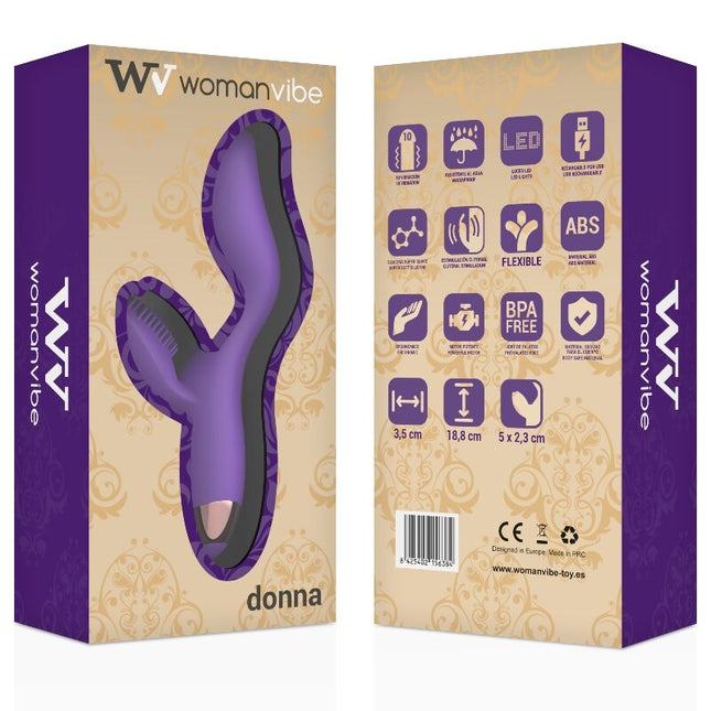 WOMANVIBE - VIBRATEUR EN SILICONE RECHARGEABLE DONNA - Concombre Boutique