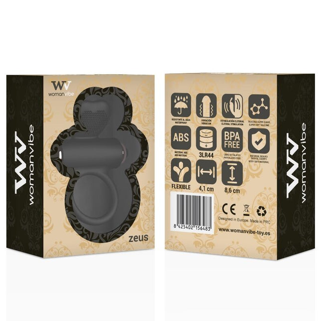 WOMANVIBE - ANNEAU VIBRATEUR EN SILICONE VIBE ZEUS - Concombre Boutique