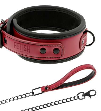 FETISH SUBMISSIVE DARK ROOM - COLLIER CHAÎNE DOUBLURE EN NÉOPRÈNE by FETISH SUBMISSIVE DARK ROOM