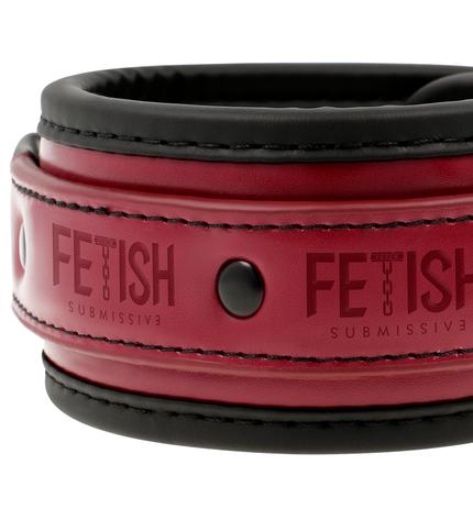 FETISH SUBMISSIVE DARK ROOM - MENOTTES EN CUIR VÉGAN AVEC DOUBLURE EN NÉOPRÈNE by FETISH SUBMISSIVE DARK ROOM