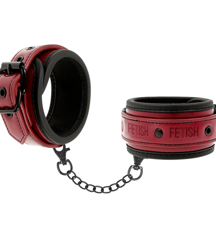 FETISH SUBMISSIVE DARK ROOM - MENOTTES EN CUIR VÉGAN AVEC DOUBLURE EN NÉOPRÈNE by FETISH SUBMISSIVE DARK ROOM
