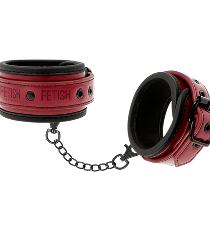 FETISH SUBMISSIVE DARK ROOM - MENOTTES DE CHEVILLE EN CUIR VÉGAN AVEC DOUBLURE EN NÉOPRÈNE by FETISH SUBMISSIVE DARK ROOM