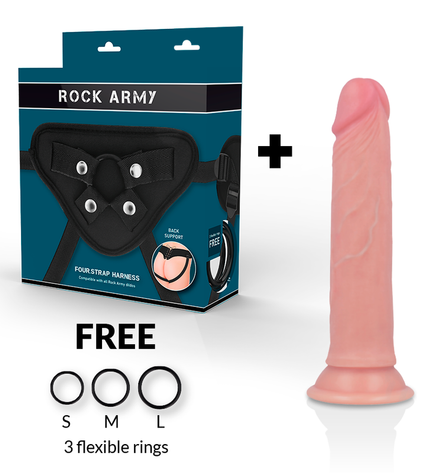 ROCKARMY - HARNAIS + GODE EN SILICONE LIQUIDE PREMIUM AVENGER 19 CM -O- 3.98 CM by ROCK ARMY