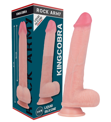 ROCKARMY - ARN S + GODE EN SILICONE LIQUIDE PREMIUM KINGCOBRA 24 CM -O- 4.77 CM by ROCK ARMY