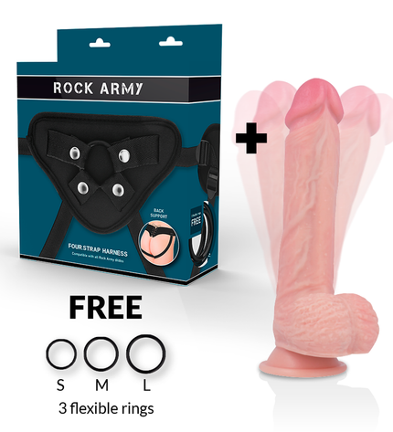 ROCKARMY - HARNAIS + HAWK ROTATEUR ET VIBRATEUR 22 CM -O- 4.6 CM by ROCK ARMY
