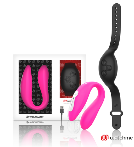 WEARWATCH - VIBRATEUR DOUBLE TECHNOLOGIE WATCHME FUCHSIA/AZABACHE by WEARWATCH