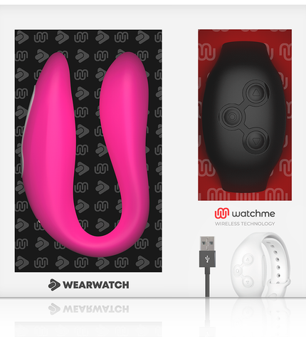 WEARWATCH - VIBRATEUR DOUBLE TECHNOLOGIE WATCHME FUCHSIA/AZABACHE by WEARWATCH