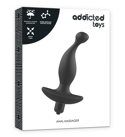 ADDICTED TOYS - MASSEUR ANAL AVEC VIBRATION NOIRE MODÈLE 1 by ADDICTED TOYS