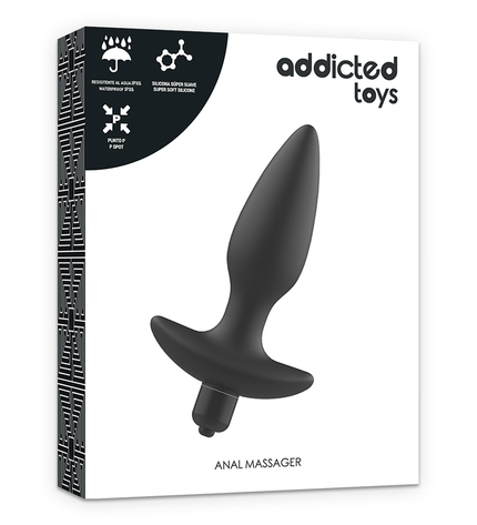 ADDICTED TOYS - MASSAGER PLUG ANAL AVEC VIBRATION NOIR by ADDICTED TOYS