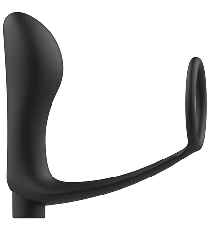 ADDICTED TOYS - ANNEAU PÉNIS AVEC TÉLÉCOMMANDE PLUG ANAL NOIR RECHARGEABLE by ADDICTED TOYS