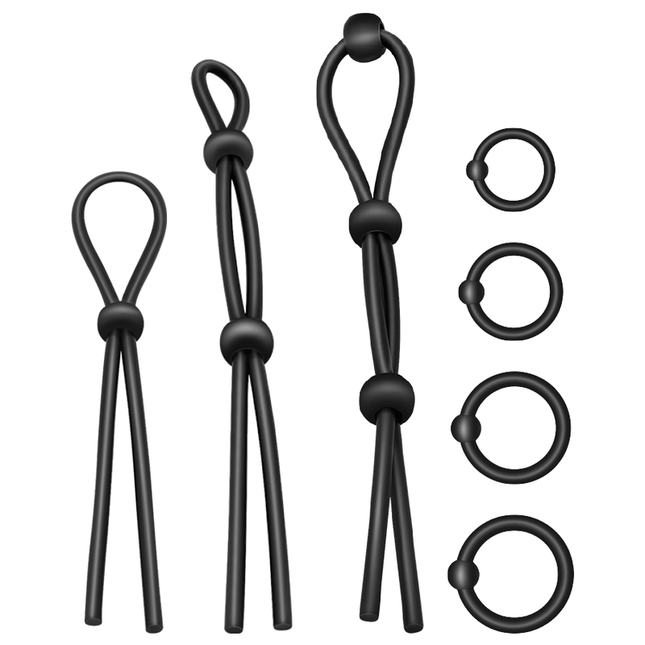 ADDICTED TOYS - ENSEMBLE DANNEAU PÉNIAL FLEXIBLE EN SILICONE 7 PIÈCES by ADDICTED TOYS